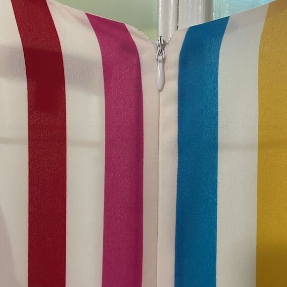 Color me Courtney rainbow multi stripe Sheree cap sleeve wide leg jumpsuit - Picture 11 of 13